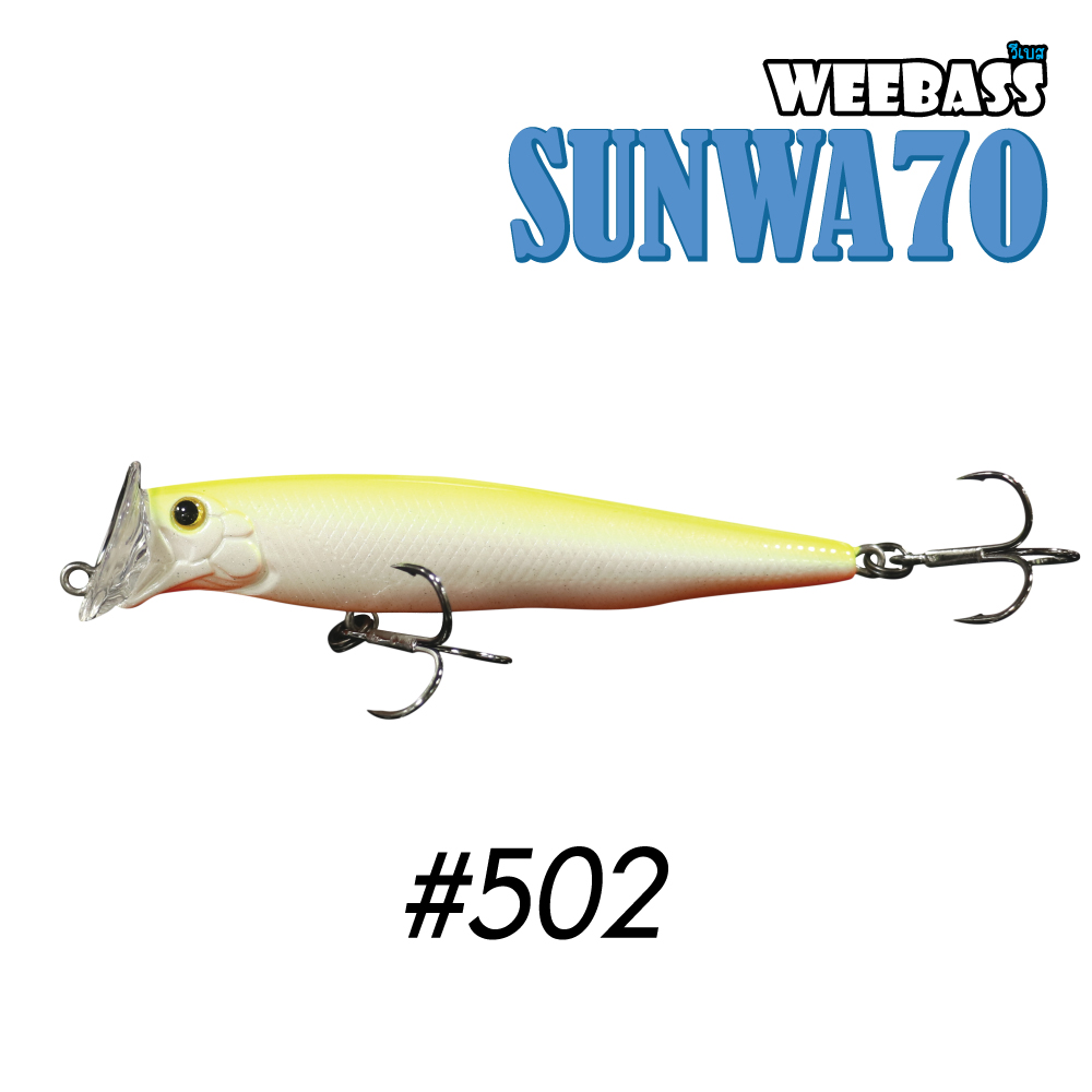 WEEBASS LURE (เหยื่อปลั๊ก) - รุ่น SUNWA70 SINKING 70mm/13g(502)