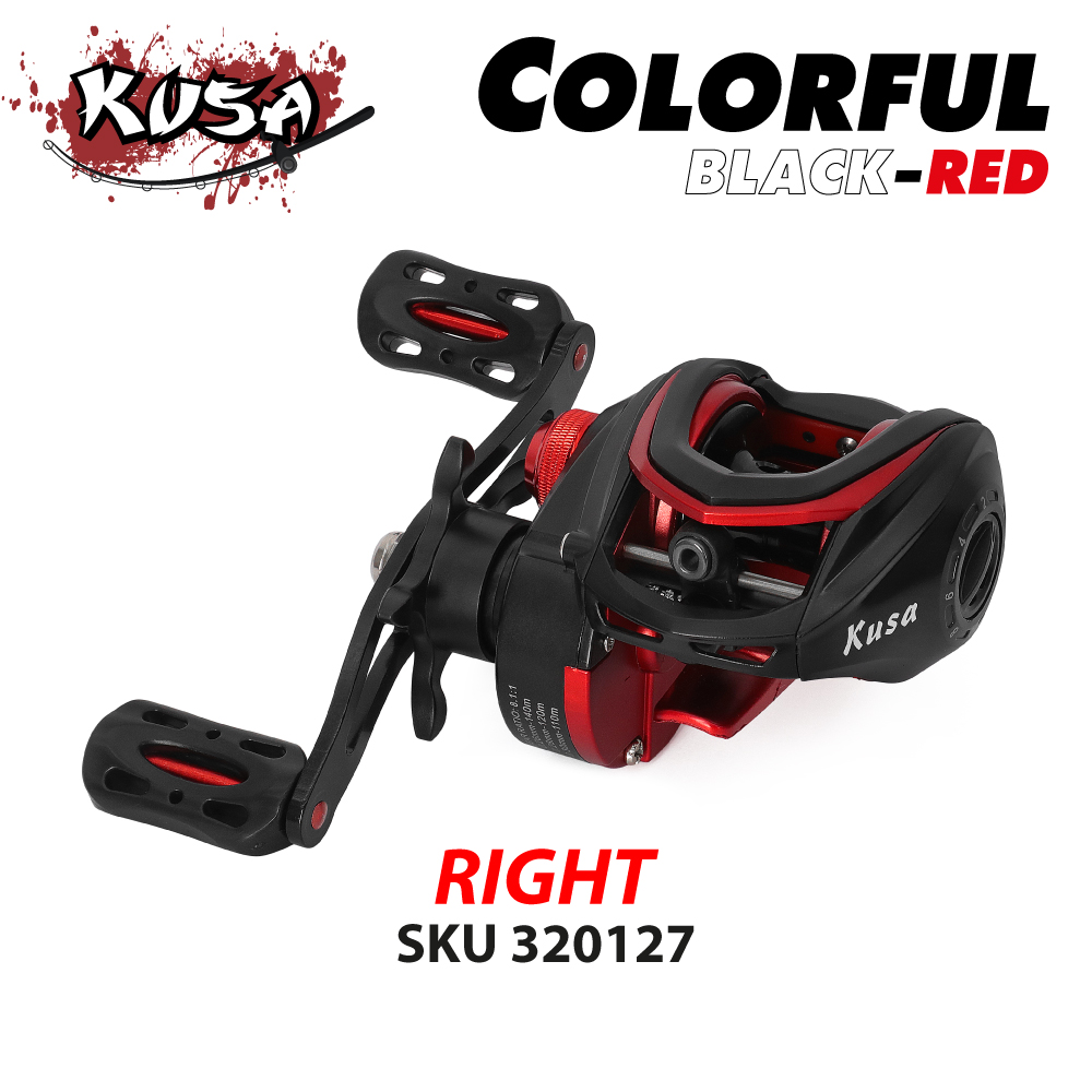 KUSA REEL (รอก) - รุ่น COLORFUL BLACK - RED (RH)