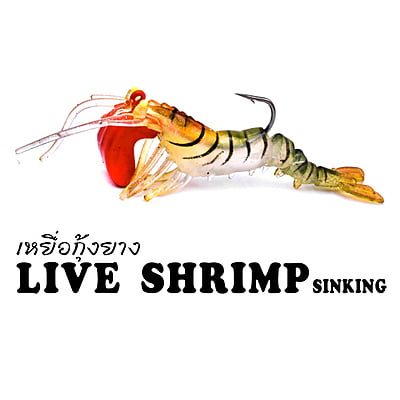 WEEBASS เหยื่อกุ้งยาง - รุ่น LIVE SHRIMP SINKING