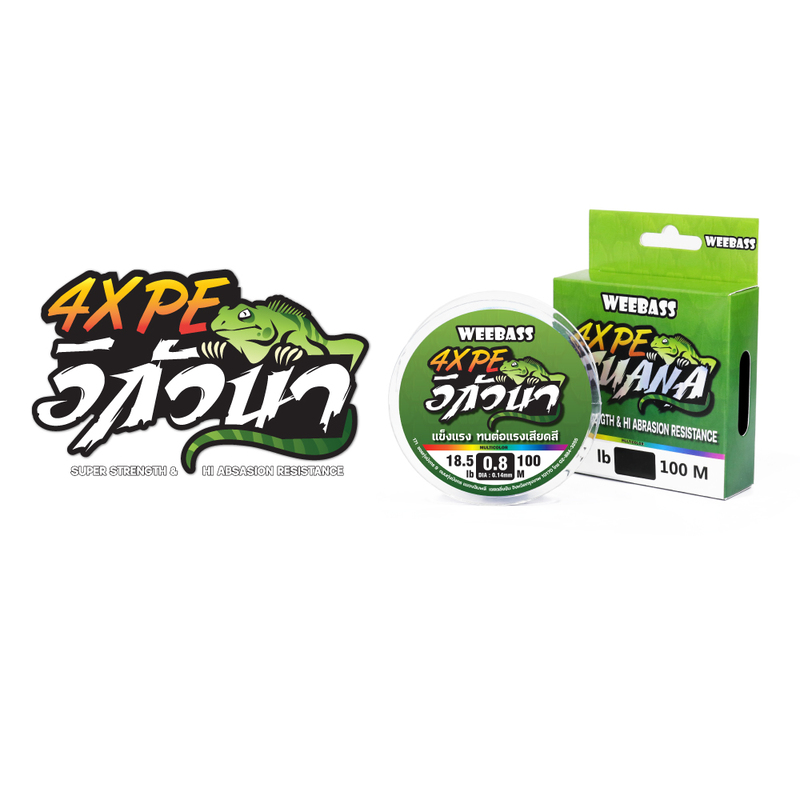 WEEBASS สายเอ็น - รุ่น IGUANA PE x4 100M ,MULTI (1SPL)