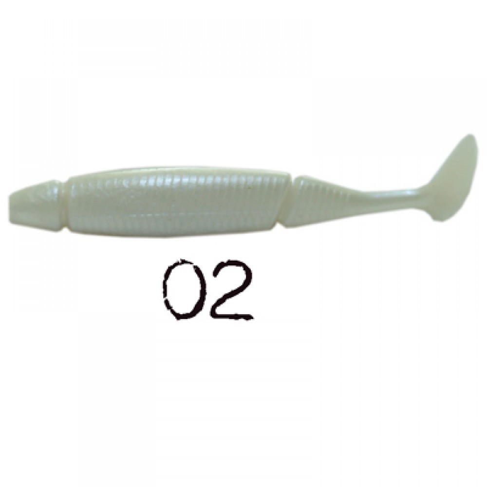 WEEBASS เหยื่อหนอนยาง - รุ่น MINNOW SHAD 3g , 02 PEARL WHITE