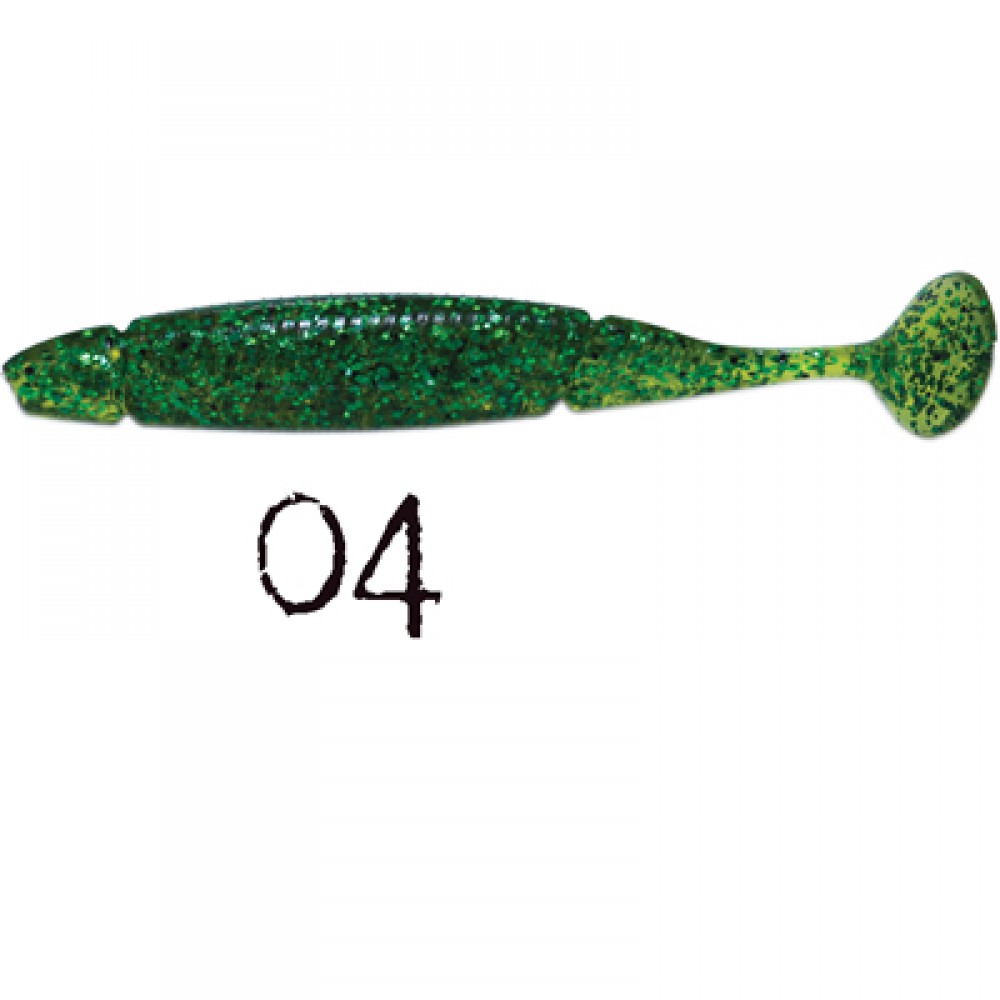 WEEBASS เหยื่อหนอนยาง - รุ่น MINNOW SHAD 3g , 04 GREEN