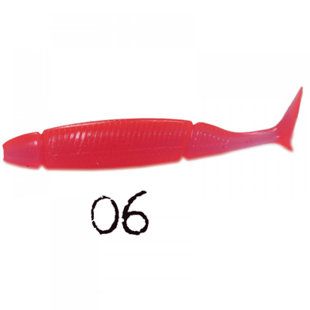 WEEBASS เหยื่อหนอนยาง - รุ่น MINNOW SHAD 3g , 06 PINK