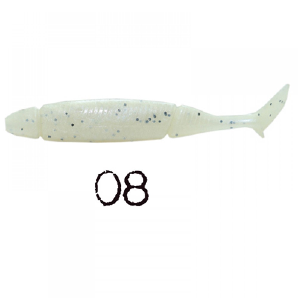 WEEBASS เหยื่อหนอนยาง - รุ่น MINNOW SHAD 3g , 08 BLACK  PEARL