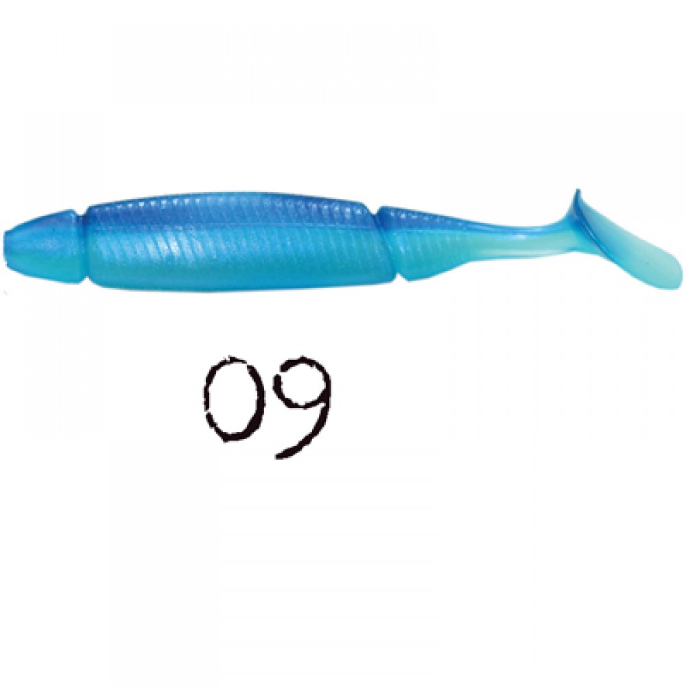 WEEBASS เหยื่อหนอนยาง - รุ่น MINNOW SHAD 3g , 09 BLUE  PEARL