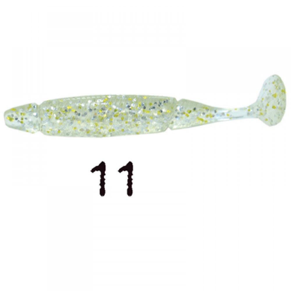 WEEBASS เหยื่อหนอนยาง - รุ่น MINNOW SHAD 3g , 11 WHITE