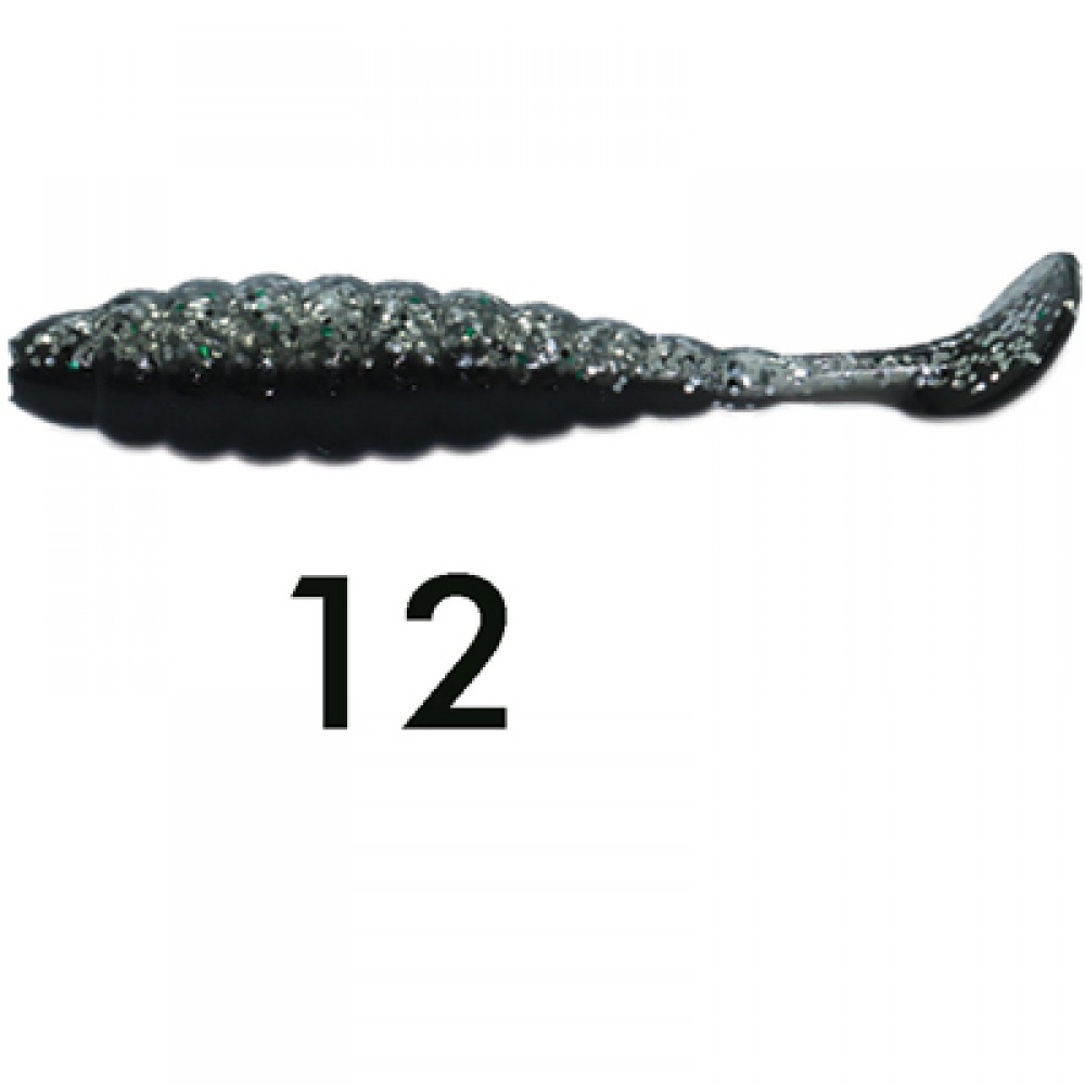 WEEBASS เหยื่อหนอนยาง - รุ่น TUBBY GRUB 3.5g  , 12 BLACK BACK