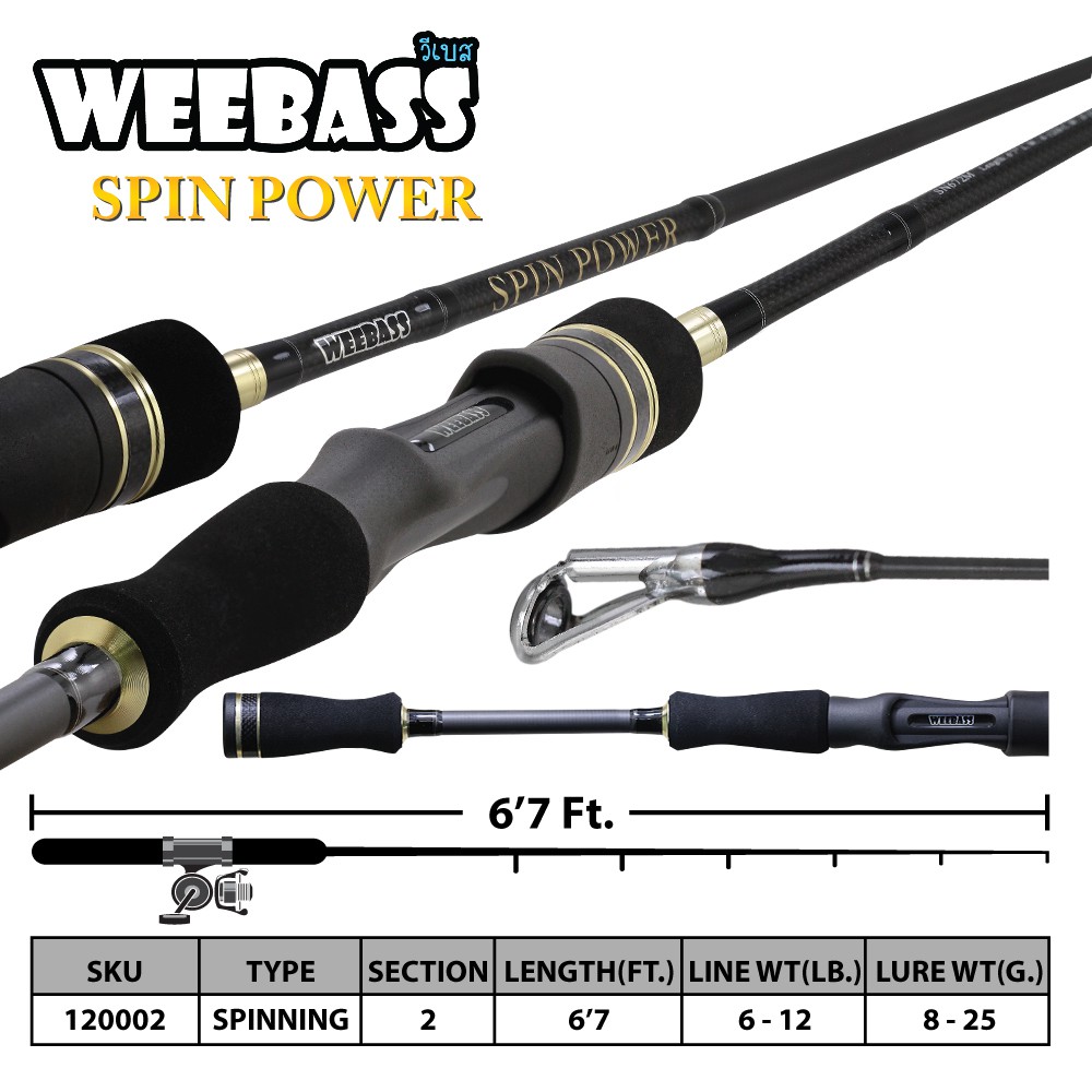 WEEBASS คัน - รุ่น SPIN POWER SN672M (6-12lb)