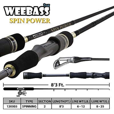 WEEBASS คัน - รุ่น SPIN POWER SN832M (6-12lb)