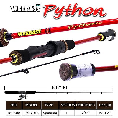 WEEBASS คัน - รุ่น PYTHON PNS701L ( 6-12LB )