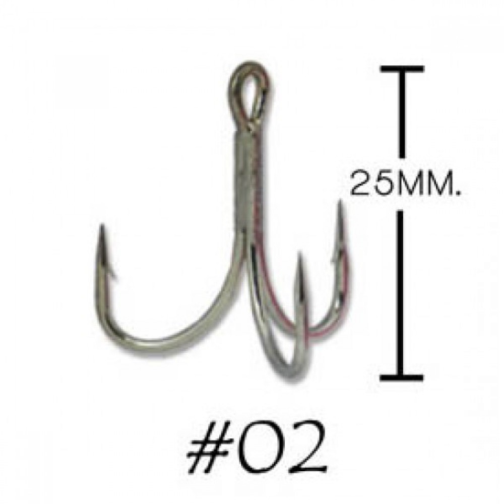 WEEBASS ตาเบ็ด - รุ่น BX TREBLE HOOK ST46 , 02 (50PCS)