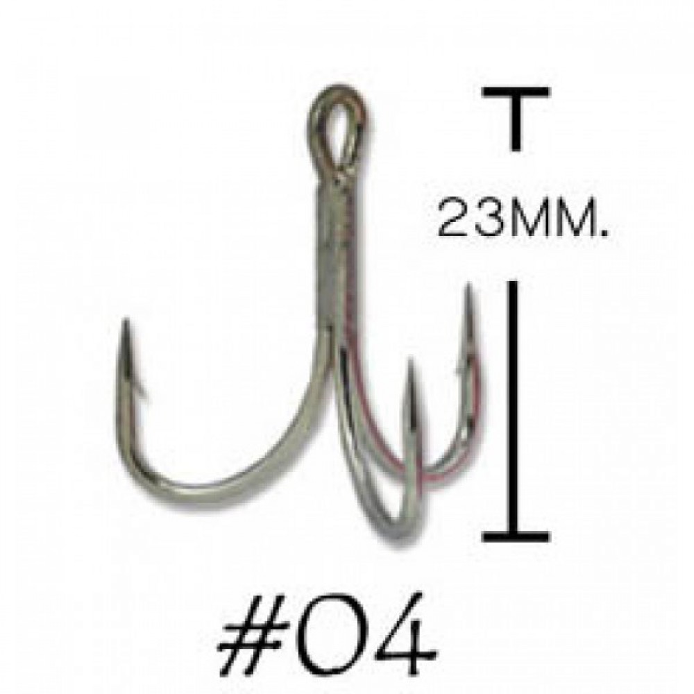 WEEBASS ตาเบ็ด - รุ่น BX TREBLE HOOK ST46 , 04 (100PCS)