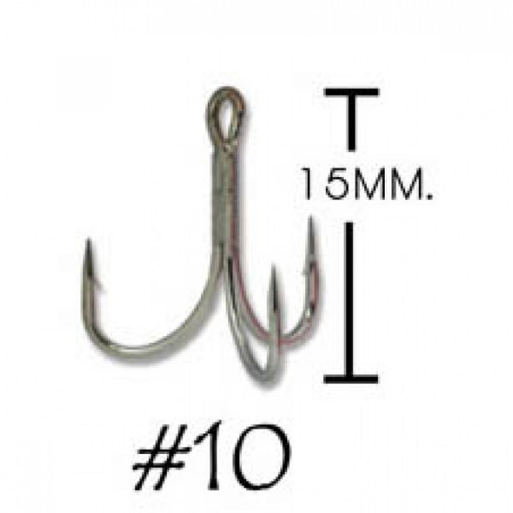 WEEBASS ตาเบ็ด - รุ่น BX TREBLE HOOK ST46 , 10 (100PCS)