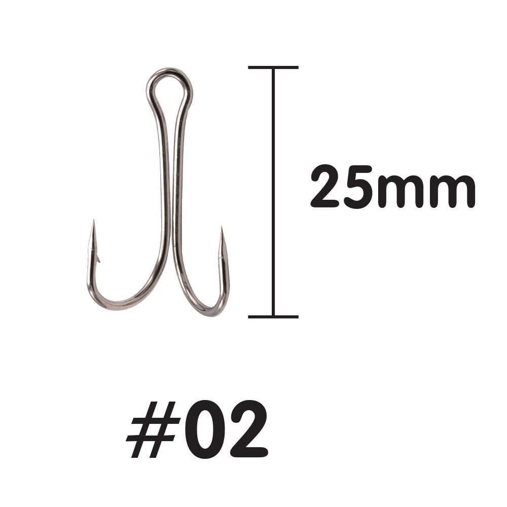 WEEBASS ตาเบ็ด - รุ่น BX DOUBLE HOOK 7826 , 02 (100pcs)