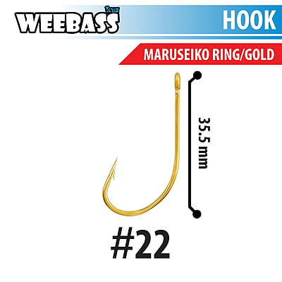 WEEBASS ตาเบ็ด - รุ่น MARUSEIGO RING / GOLD , 22 (10x30PCS)
