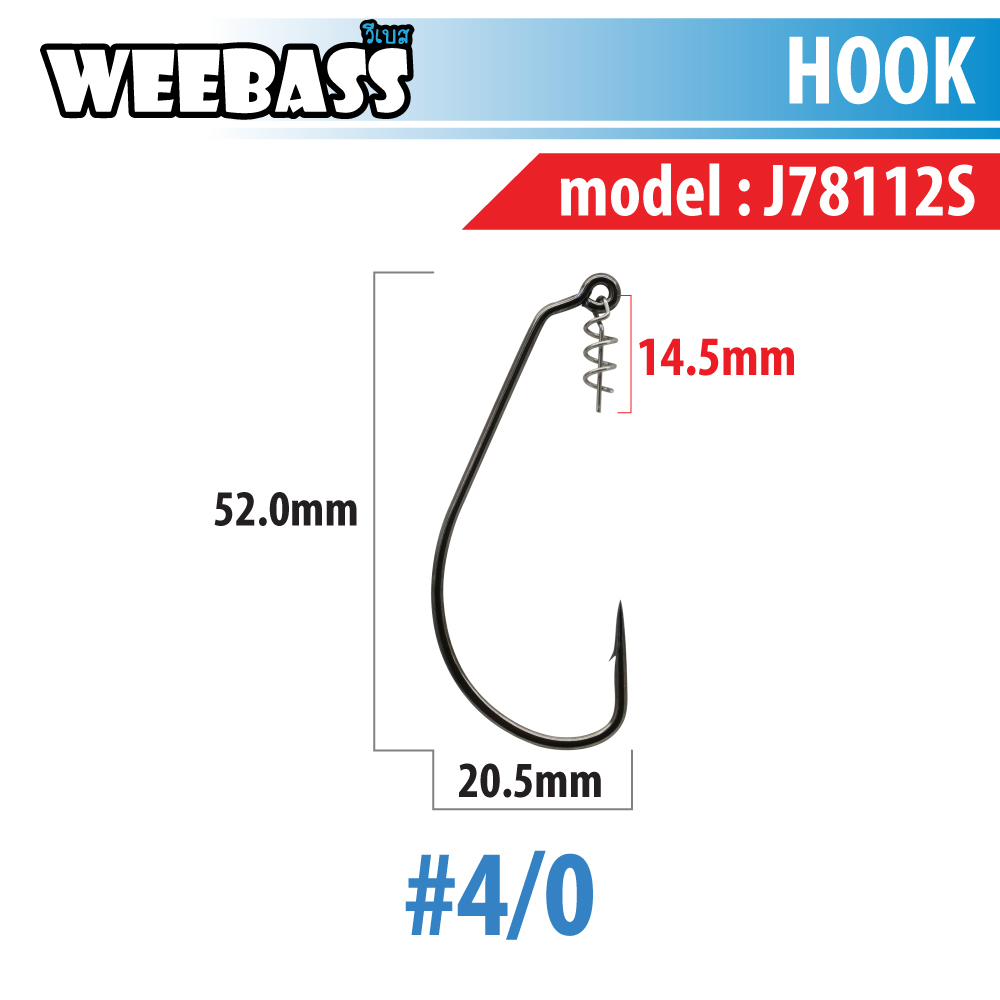 WEEBASS ตาเบ็ด - รุ่น PK J78112S , 4/0 (5PCS)