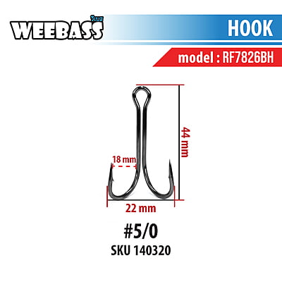 WEEBASS ตาเบ็ด - รุ่น BX RF7826 BH , 5/0 (100PCS)