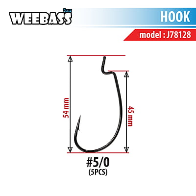 WEEBASS ตาเบ็ด - แบบซอง J78128 , 5/0 ( 5PCS )