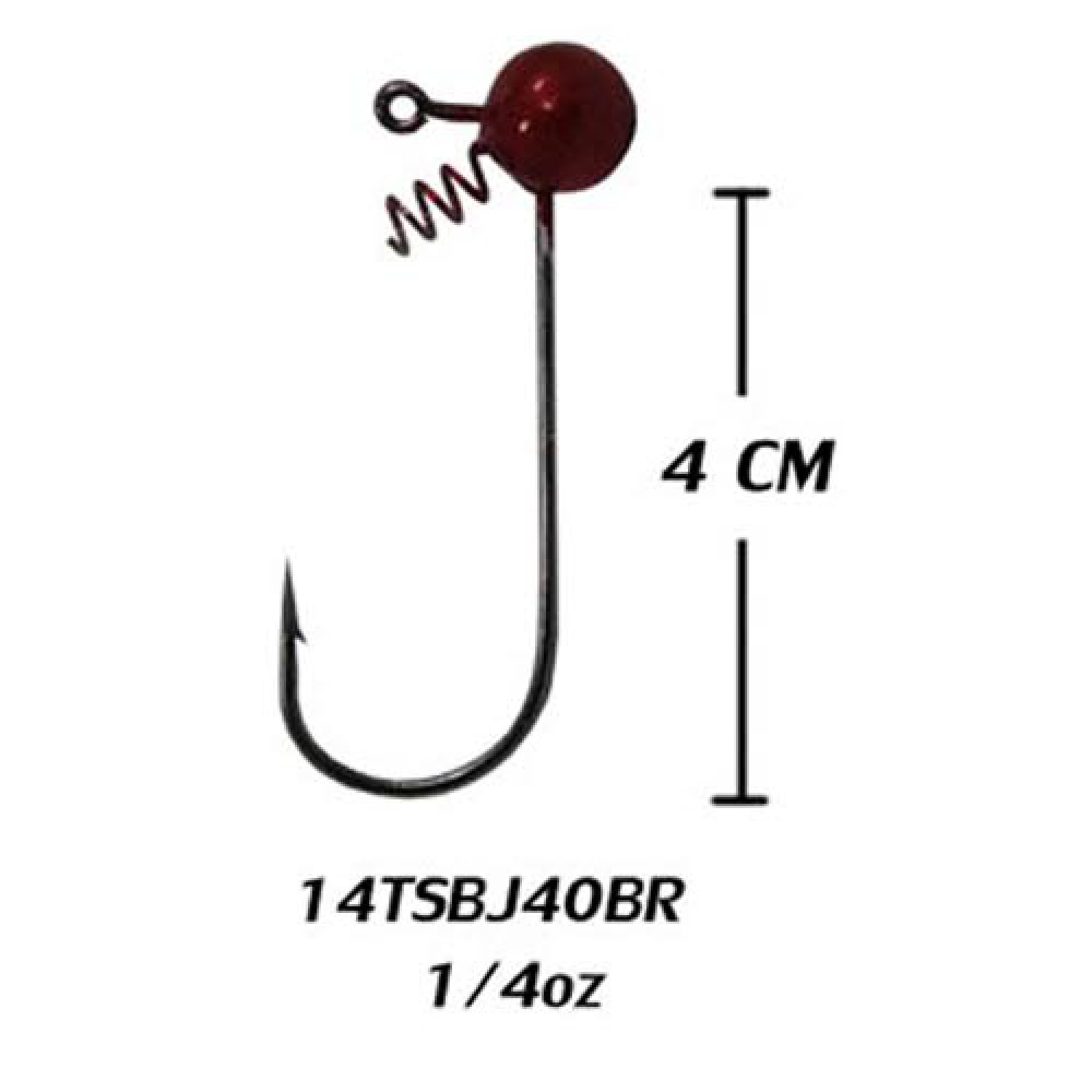 VIKE หัวจิ๊ก - รุ่น 14TSBJ40BR , BLOOD RED (1/4oz) (7g) (2PCS)