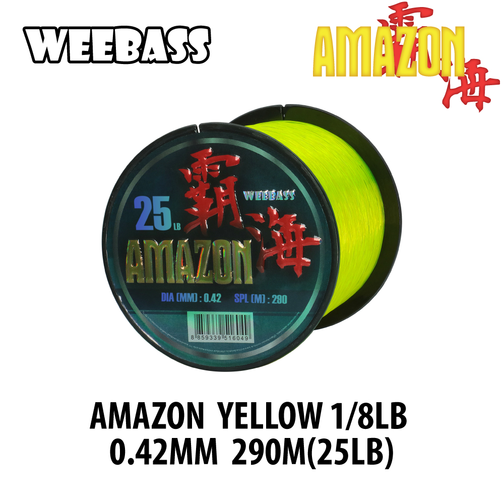 WEEBASS สายเอ็น - รุ่น AMAZON YELLOW 1/8LB 0.42MM 290M (25LB) (1SPL)