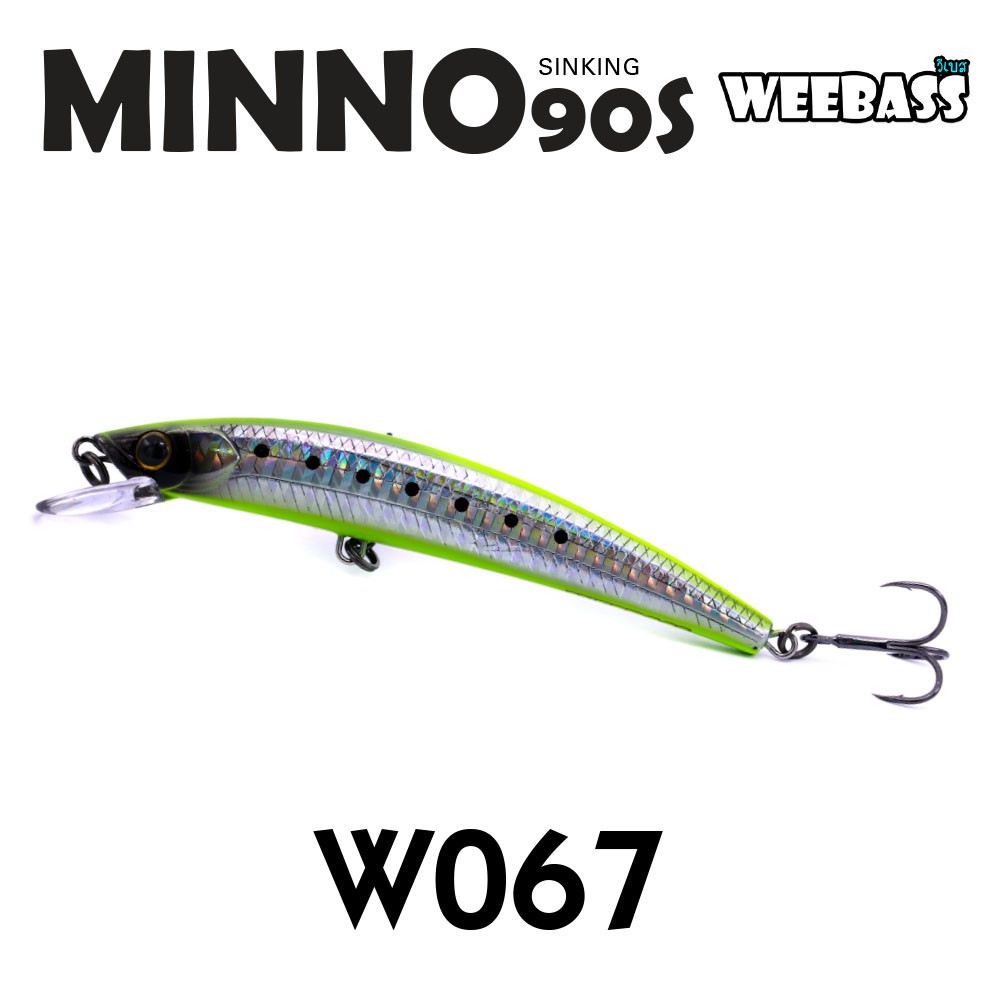 WEEBASS LURE (เหยื่อปลั๊ก) - รุ่น MINNO90S SINKING 90mm/9g (W067)