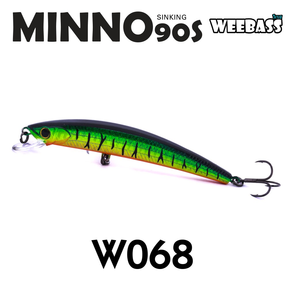 WEEBASS LURE (เหยื่อปลั๊ก) - รุ่น MINNO90S SINKING 90mm/9g (W068)