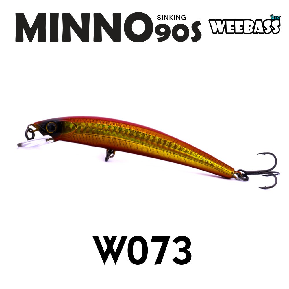 WEEBASS LURE (เหยื่อปลั๊ก) - รุ่น MINNO90S SINKING 90mm/9g (W073)