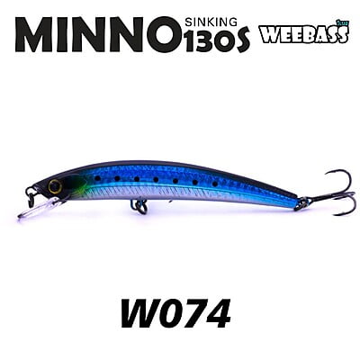 WEEBASS LURE (เหยื่อปลั๊ก) - รุ่น MINNO130S SINKING 130mm/23.5g (W074) WEEBASS LURE (เหยื่อปลั๊ก) - รุ่น MINNO130S SINKING 130mm/23.5g (W074)