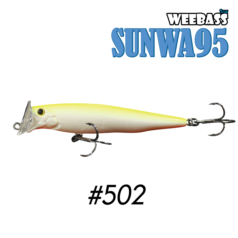 WEEBASS LURE (เหยื่อปลั๊ก) - รุ่น SUNWA95 SINKING 95mm/28g(502)