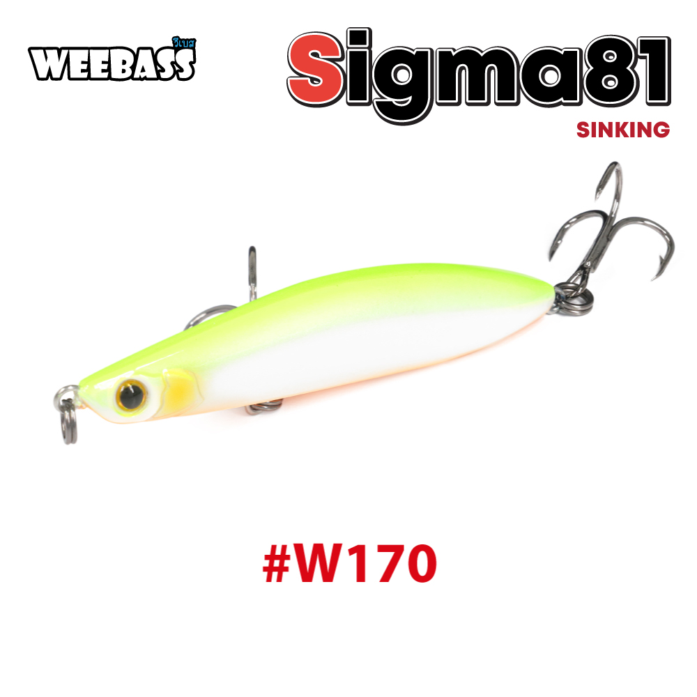 WEEBASS LURE (เหยื่อปลั๊ก) - รุ่น SIGMA81 SINKING 81mm/15g (W170)