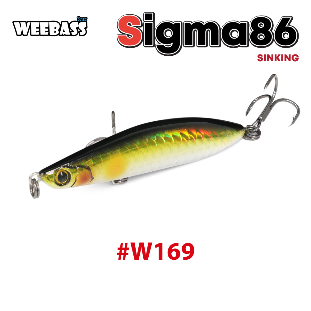 WEEBASS LURE (เหยื่อปลั๊ก) - รุ่น SIGMA86 SINKING 86mm/18g (W169)