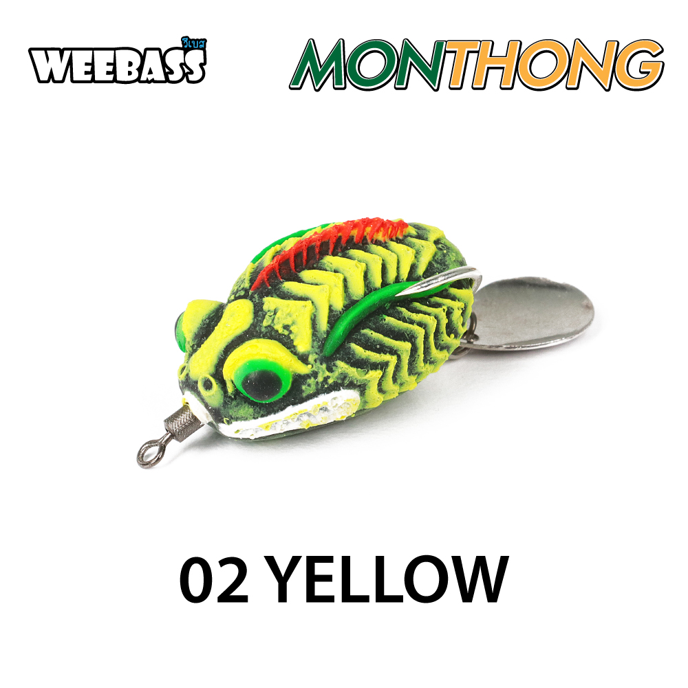 WEEBASS เหยื่อกบยาง - รุ่น Monthong Frog 4.0, YELLOW