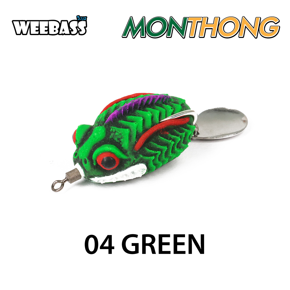 WEEBASS เหยื่อกบยาง - รุ่น Monthong Frog 4.0, GREEN