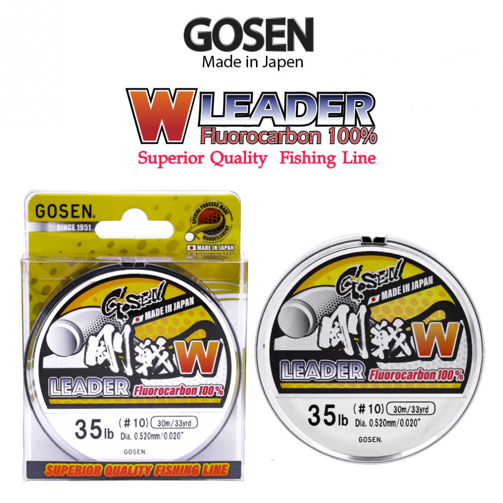 GOSEN สายเอ็น - รุ่น W LEADER FC 30M , 35lb (1 SPL)