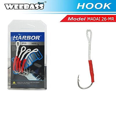 HARBOR ตาเบ็ด - รุ่น MADAI ASSIST HOOK 26-MS (4pcs)