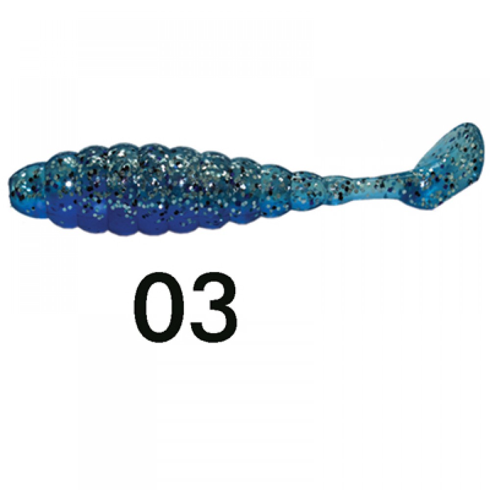 WEEBASS เหยื่อหนอนยาง - รุ่น TUBBY GRUB 3.5g  , 03 BLUE