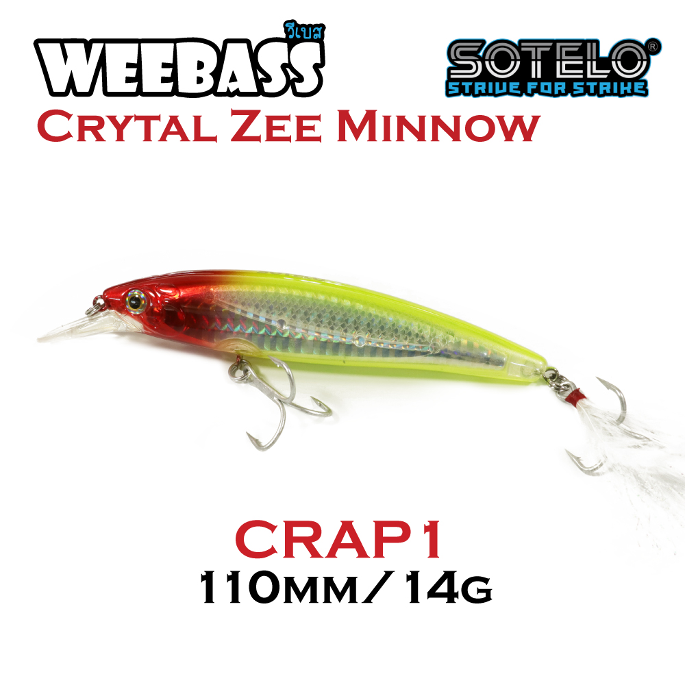 SOTELO - รุ่น CRYSTAL ZEE MINNOW M03A (110mm) CRAP1