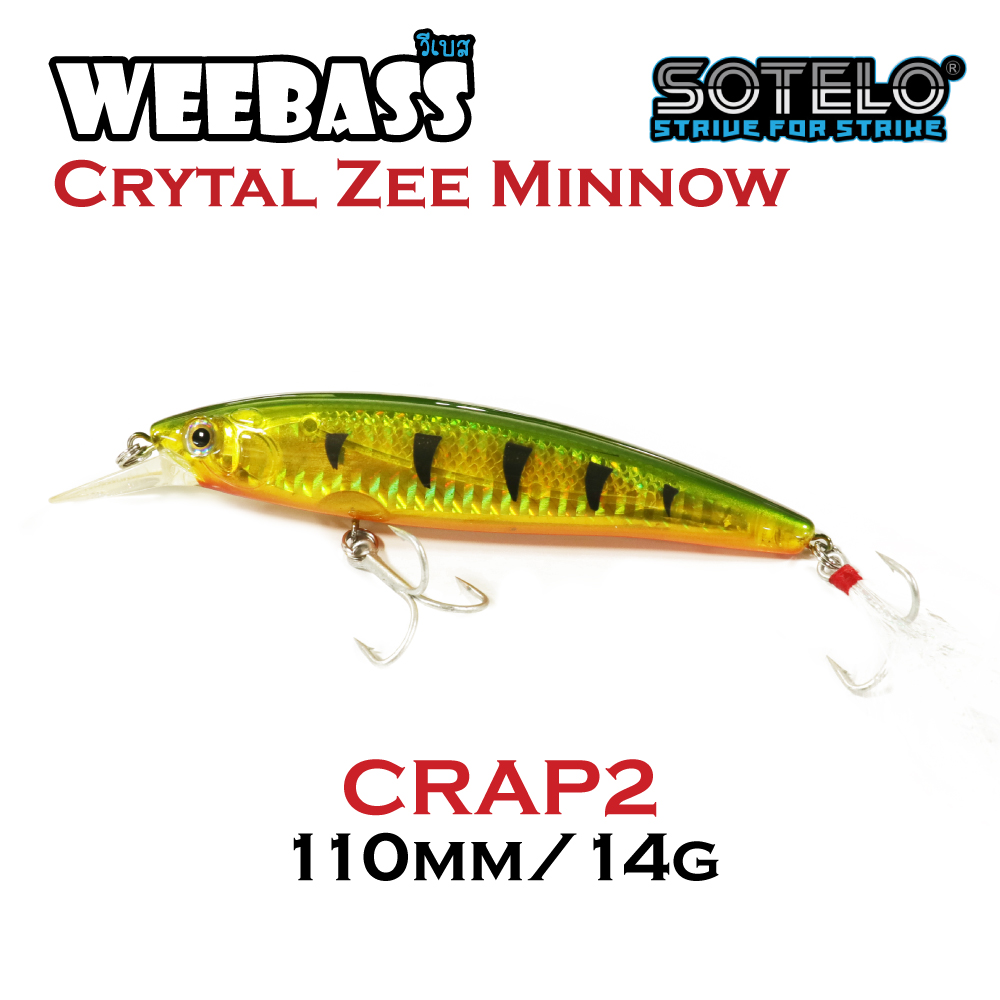 SOTELO - รุ่น CRYSTAL ZEE MINNOW M03A (110mm) CRAP2