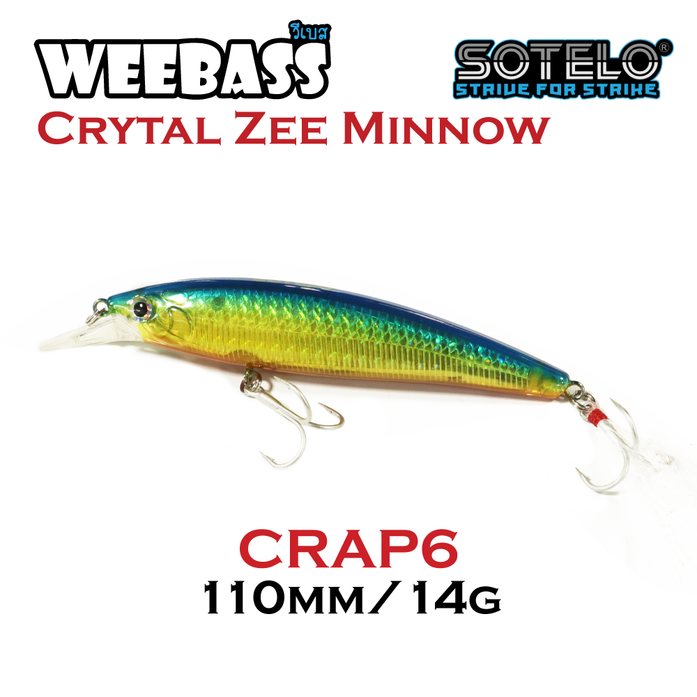 SOTELO - รุ่น CRYSTAL ZEE MINNOW M03A (110mm) CRAP6