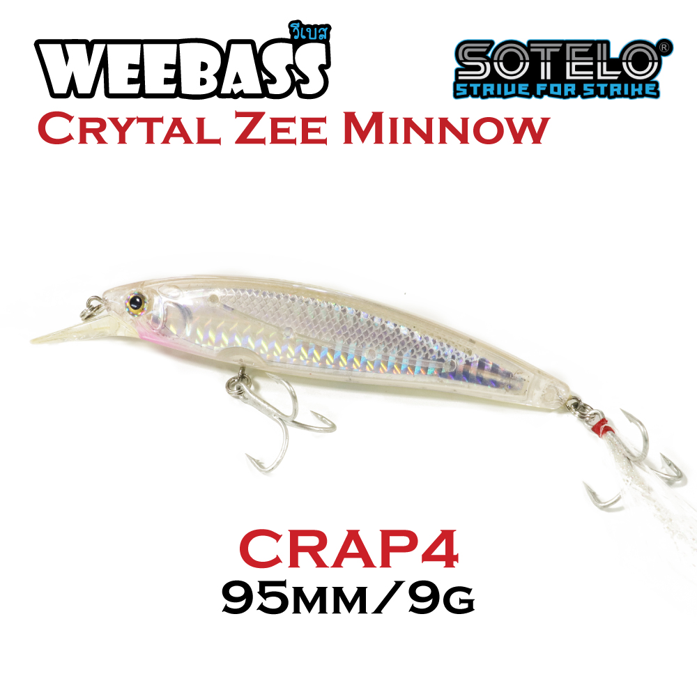 SOTELO - รุ่น CRYSTAL ZEE MINNOW M03B (95mm) CRAP4