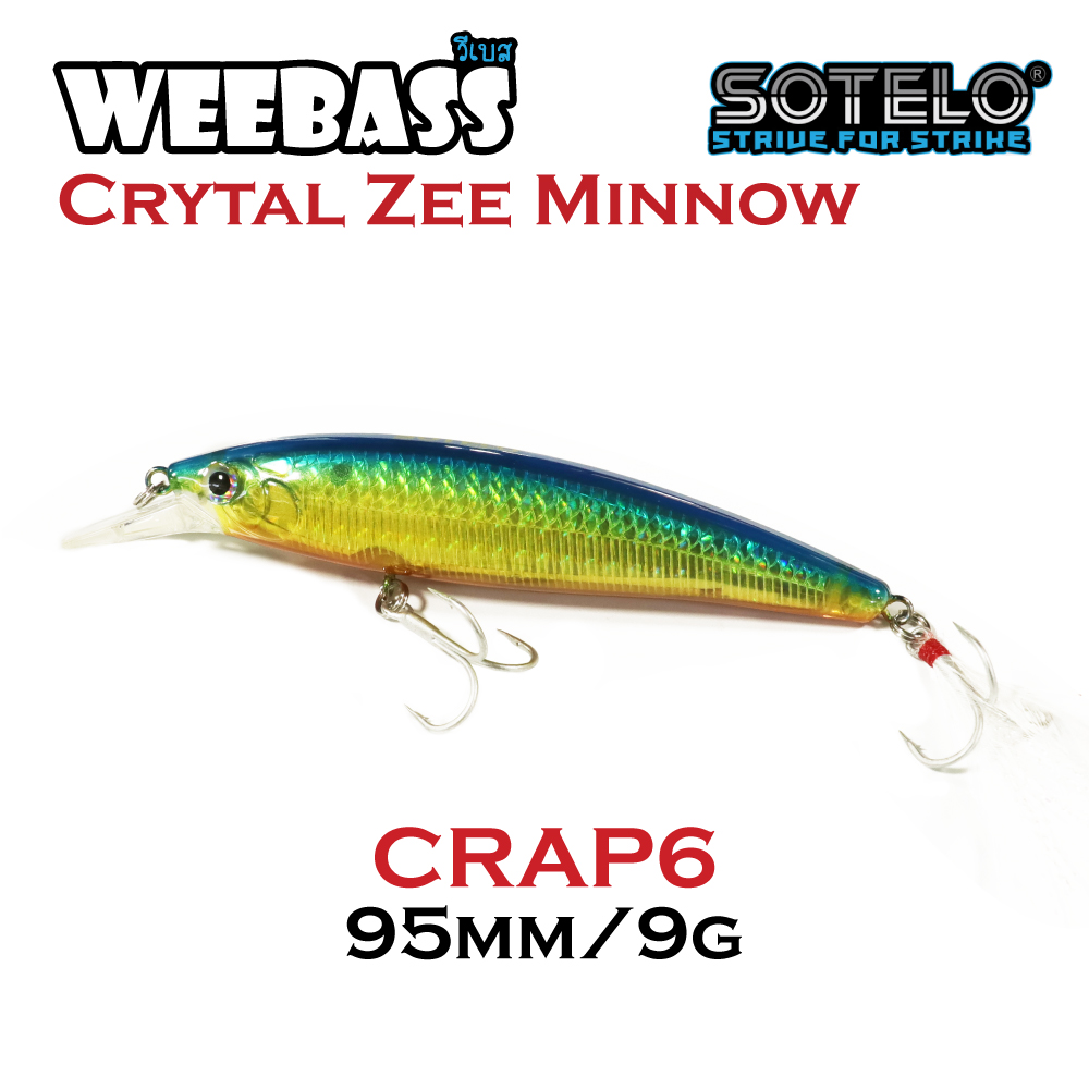 SOTELO - รุ่น CRYSTAL ZEE MINNOW M03B (95mm) CRAP6