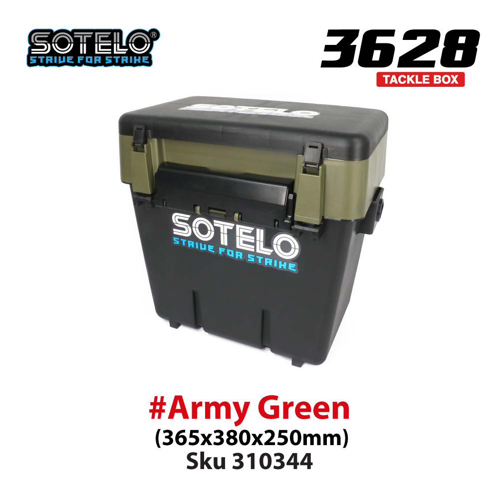 SOTELO กล่อง - 3628 ( 365x380x250 mm) , ( Army Green )