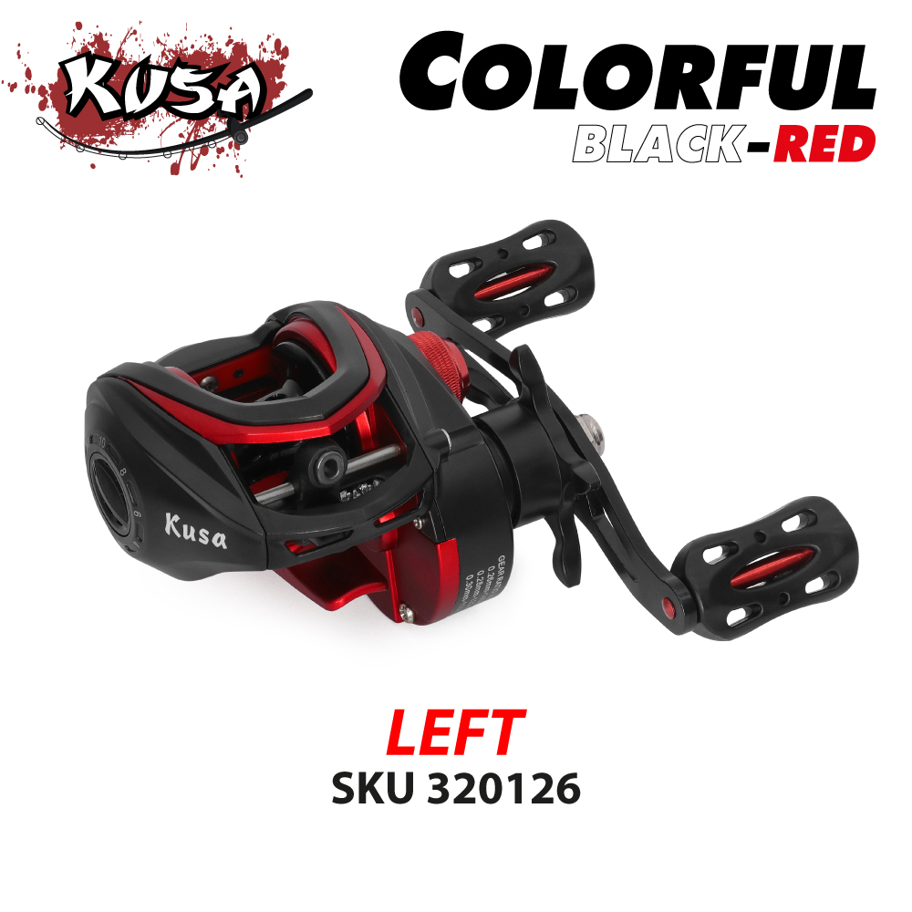 KUSA REEL (รอก) - รุ่น COLORFUL BLACK - RED (LH)