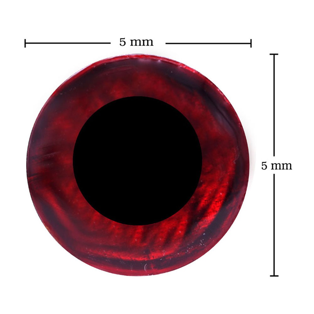 WEEBASS ตาติดเหยื่อ - รุ่น 3D ROUND PUPIL, ตากลม 5.5mm , RED (10,000pcs)