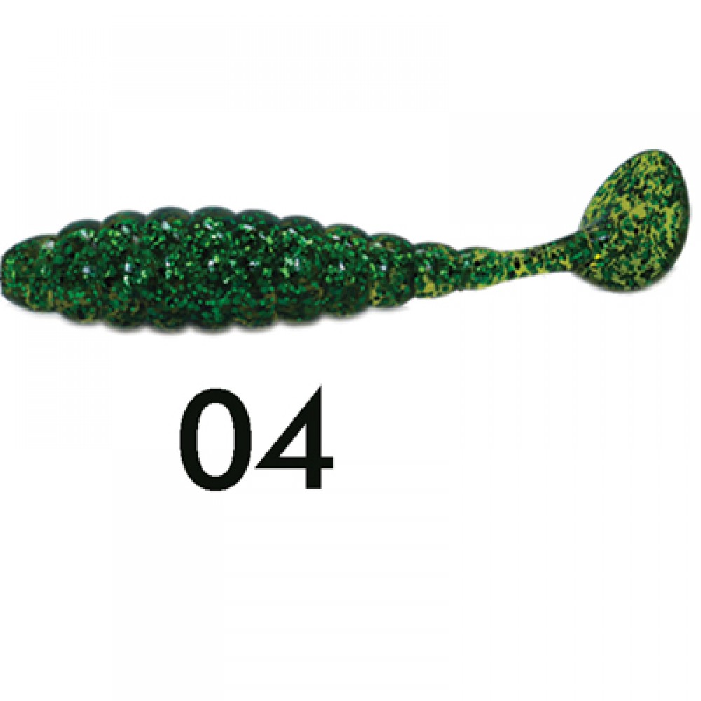 WEEBASS เหยื่อหนอนยาง - รุ่น TUBBY GRUB 3.5g  , 04 GREEN