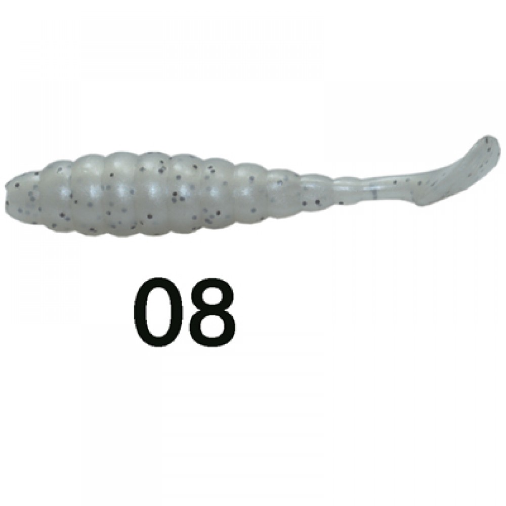 WEEBASS เหยื่อหนอนยาง - รุ่น TUBBY GRUB 3.5g  , 08 BLACK  PEARL