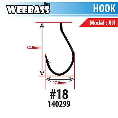 WEEBASS ตาเบ็ด - รุ่น PK AJI , 18 (5PCS)