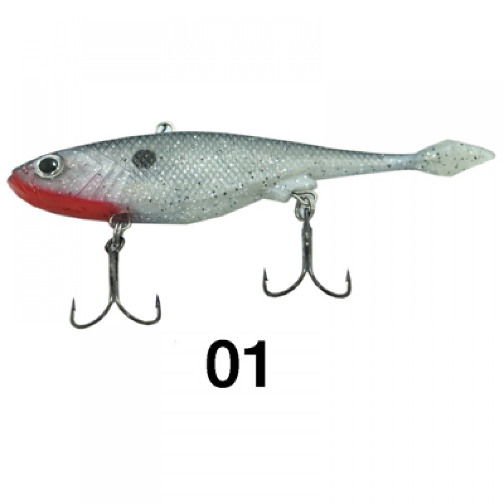 WEEBASS เหยื่อปลายาง - รุ่น JOKER FISH ( JF 22.5g ) , 01 PEARL WHITE