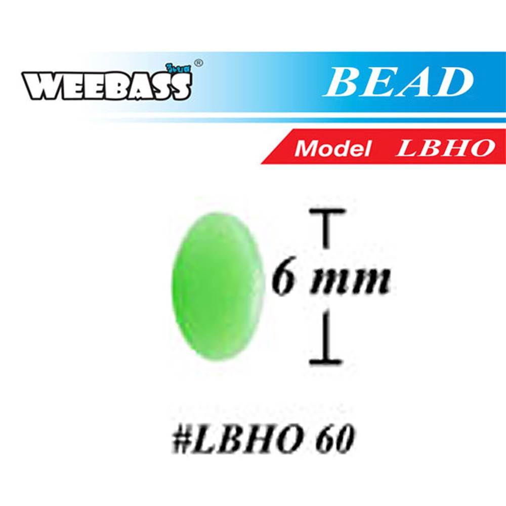 WEEBASS ลูกปัดทรงไข่แบบแข็ง - รุ่น LBHO 6.0 (35PCS)