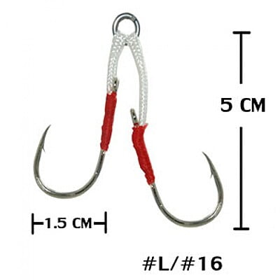 HARBOR ตาเบ็ด - รุ่น LIGHT ASSIST HOOK 44-LG , L-16 (4pcs)